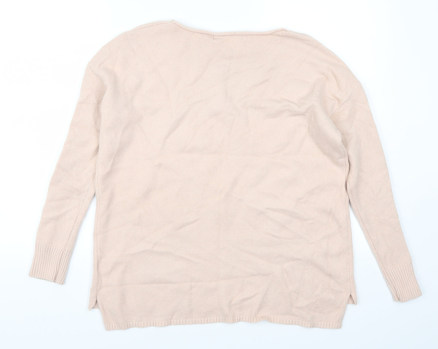 SMF Woman Womens Pink Polka Dot  Pullover Jumper Size L