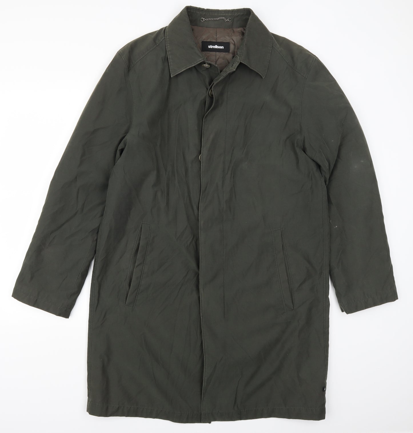 Strellson Mens Green   Trench Coat Coat Size M