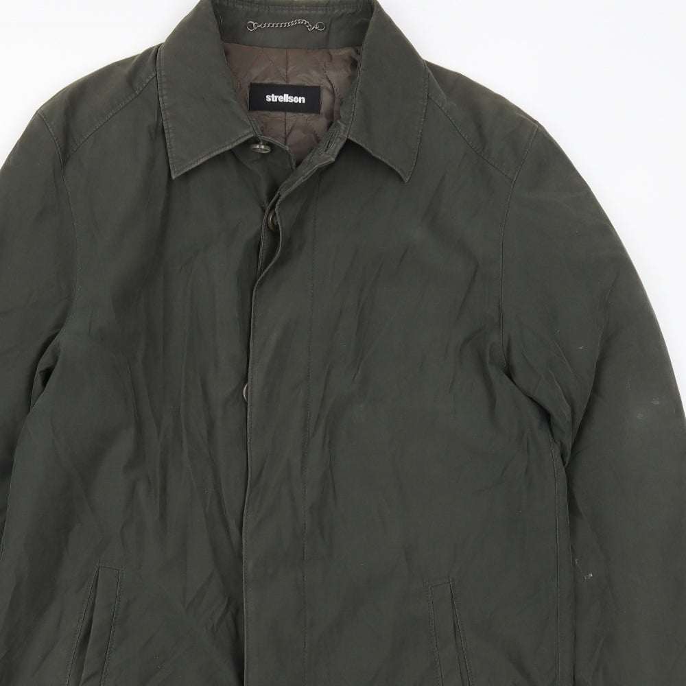 Strellson Mens Green   Trench Coat Coat Size M