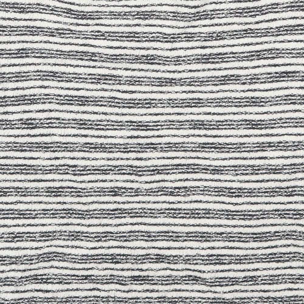 Zara Womens Grey Striped  Basic T-Shirt Size S