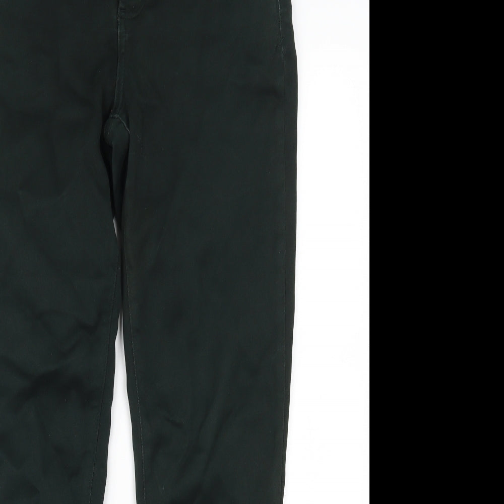 NYJD Womens Green  Denim Straight Jeans Size 8 L29 in