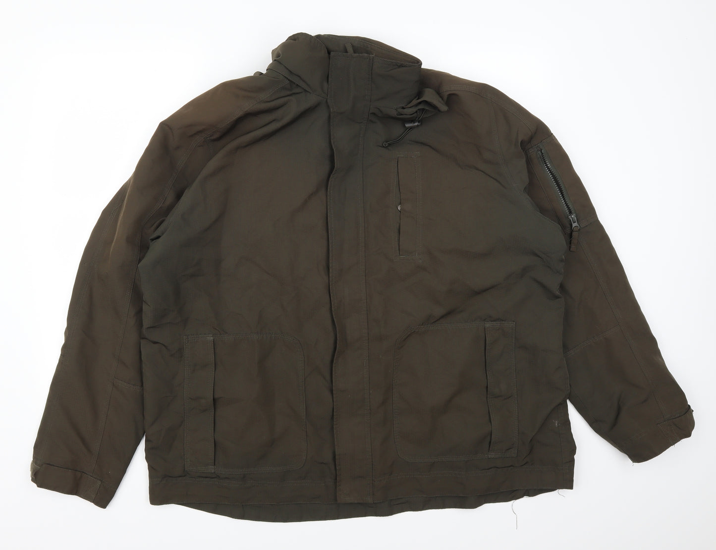 F&F Mens Green   Overcoat Coat Size 2XL