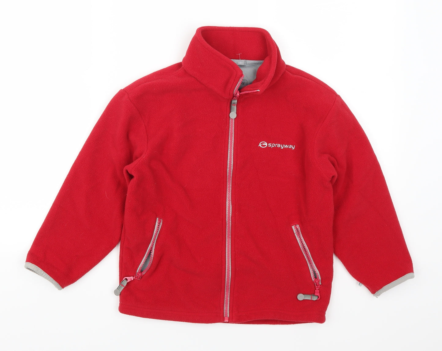 Sprayway Girls Red  Fleece Jacket  Size 6-7 Years
