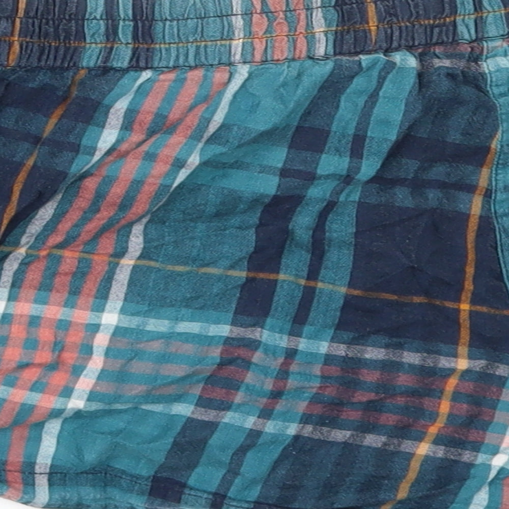 Fat Face Womens Blue Check  Kimono Pyjama Pants Size 8