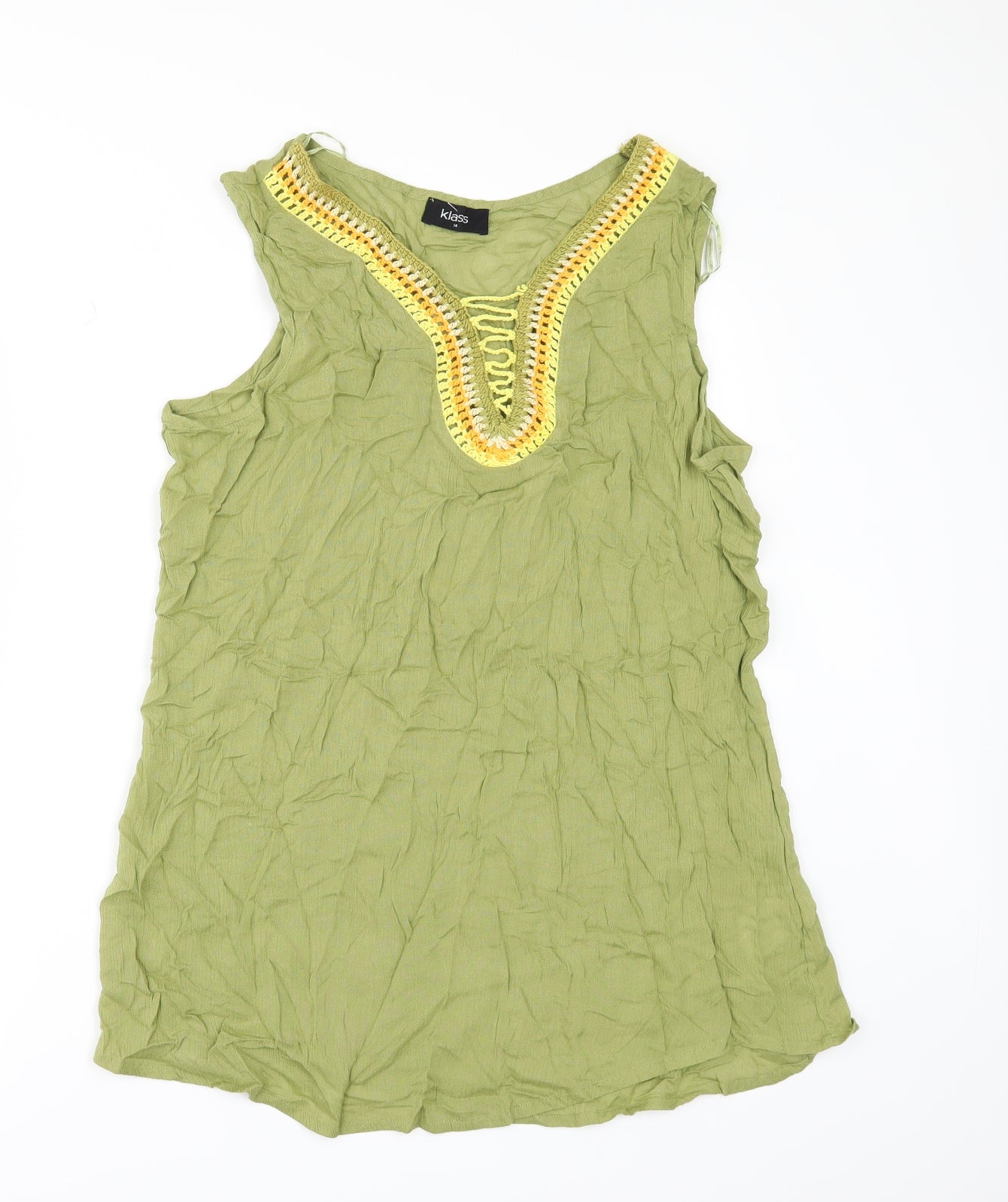 Klass Womens Green   Camisole Blouse Size 14