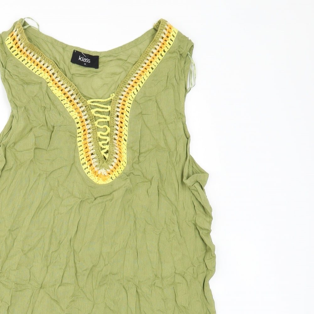 Klass Womens Green   Camisole Blouse Size 14