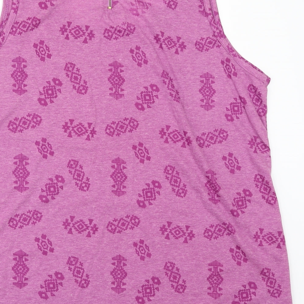 Orginals Womens Pink Geometric  Basic T-Shirt Size 20