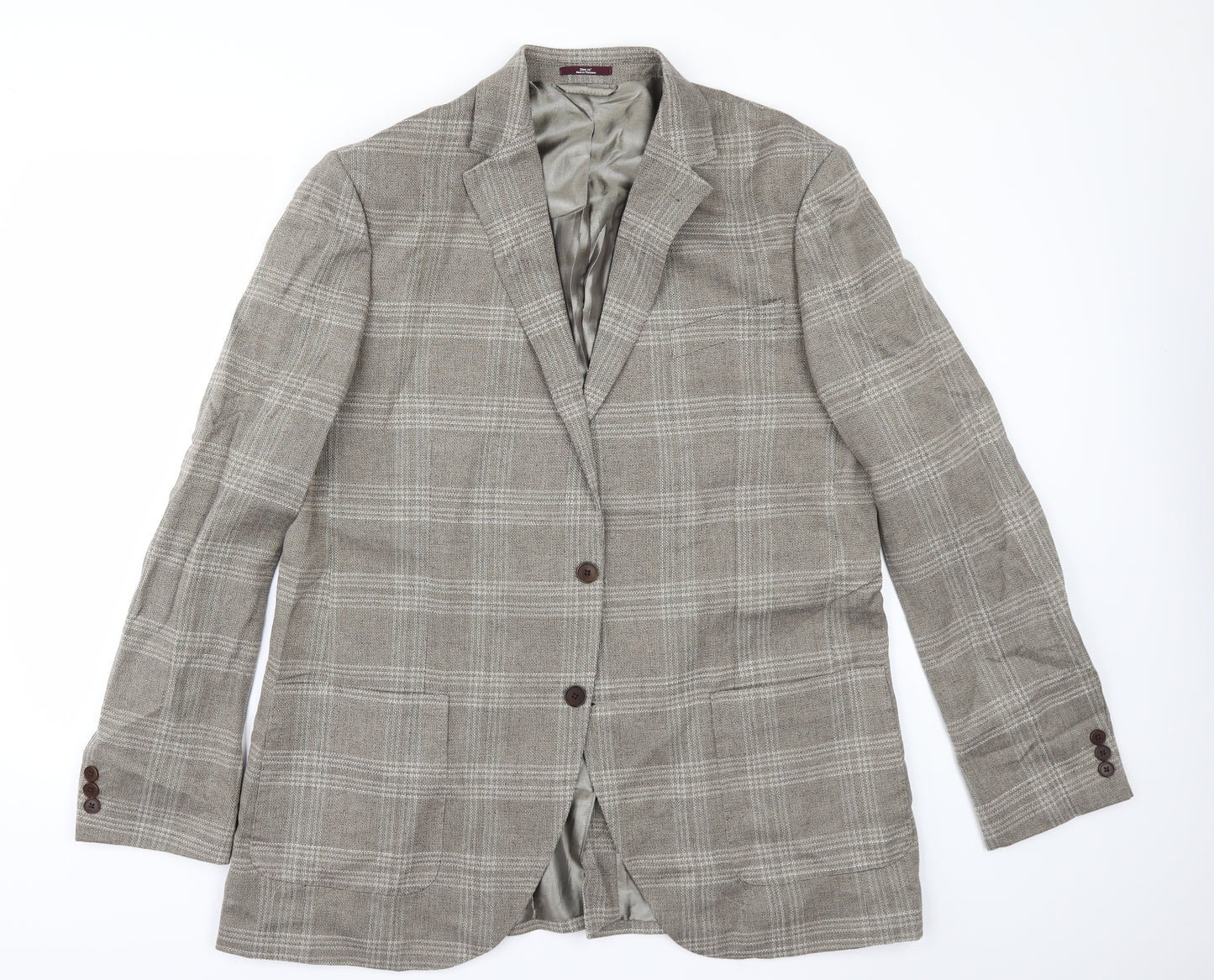 Marks and Spencer Mens Beige Check  Jacket Suit Jacket Size XS
