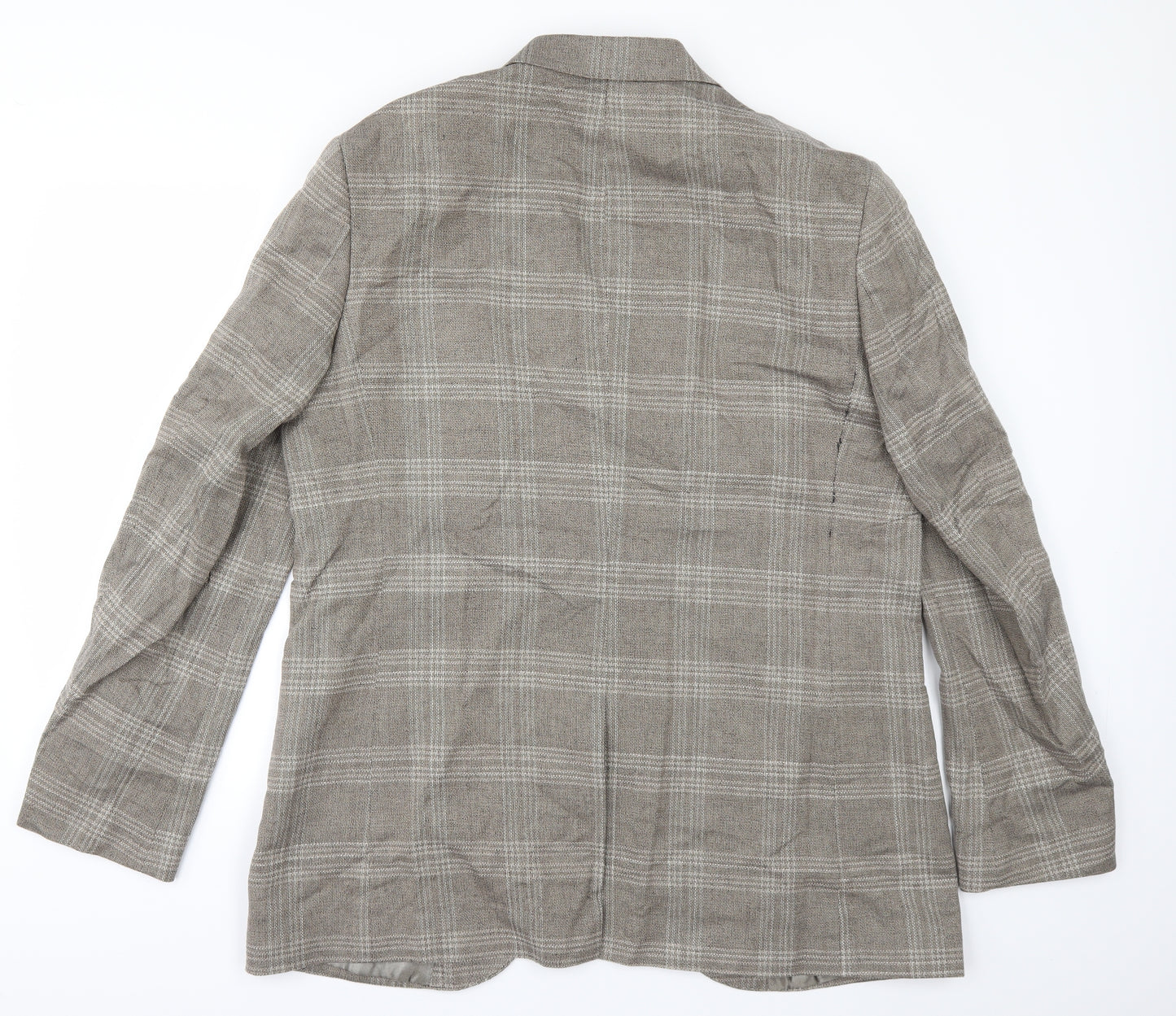 Marks and Spencer Mens Beige Check  Jacket Suit Jacket Size XS