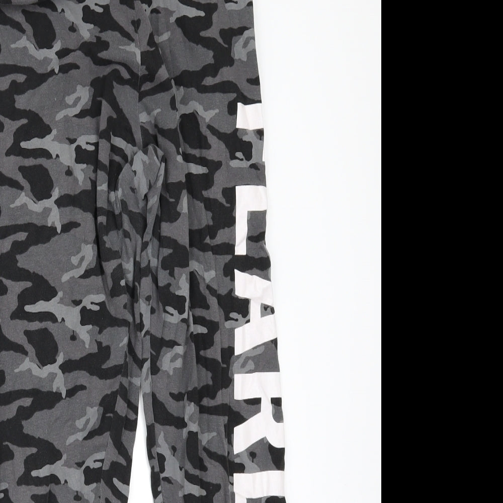 Golddigga Womens Grey Camouflage  Carrot Leggings Size 8 L25 in