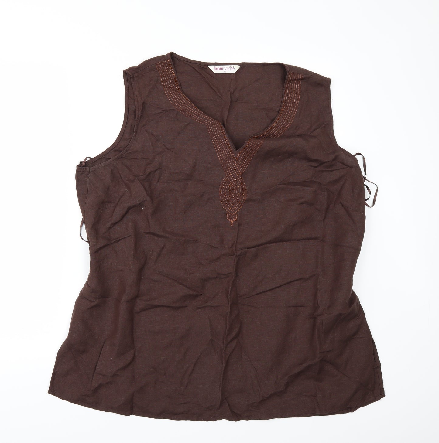 Bonmarché Womens Brown   Tunic Blouse Size 20