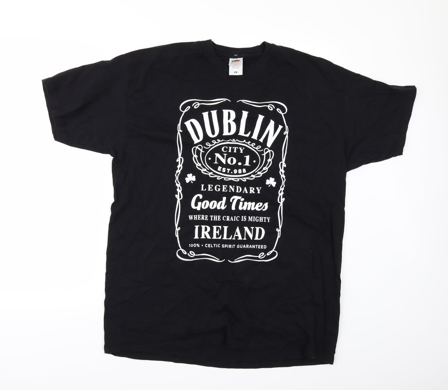 Cotton Traders Mens Black    T-Shirt Size XL  - dublin