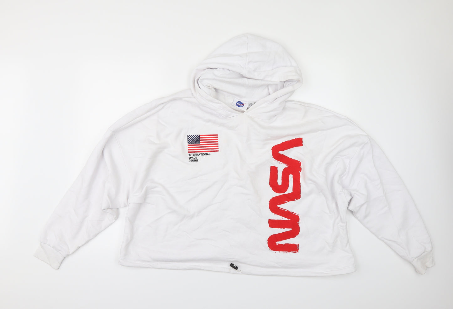 Primark Womens White   Pullover Hoodie Size 2XL  - cropped