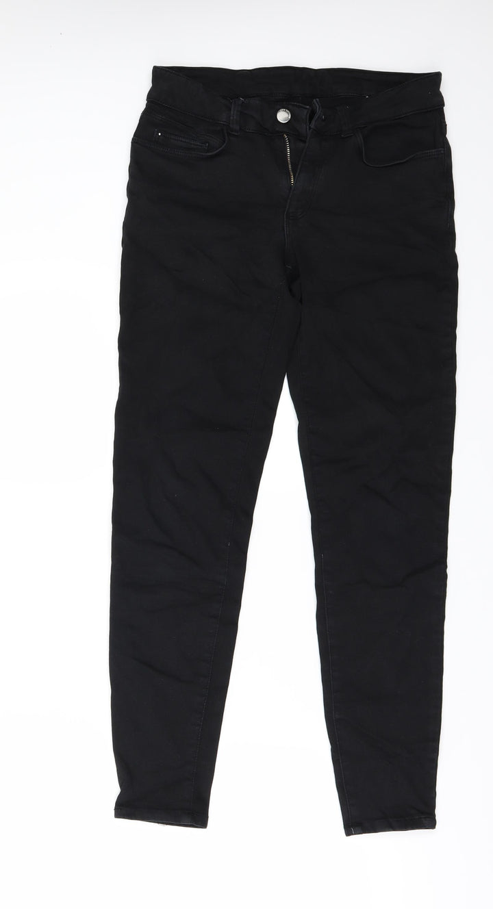 Preworn Womens Black  Denim Skinny Jeans Size 30 L27 in