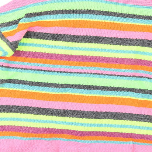 United Colors of Benetton Womens Multicoloured Striped  Pullover Jumper Size XL