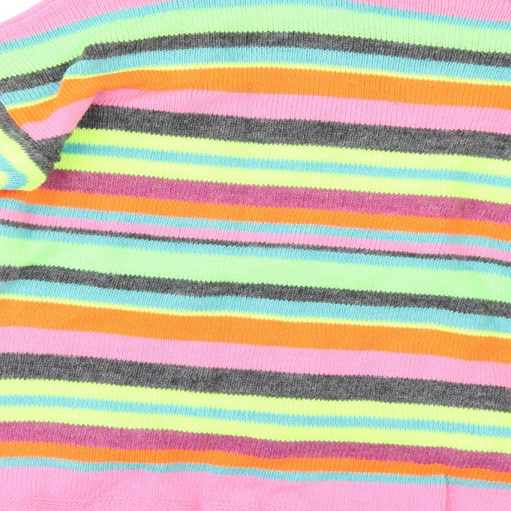 United Colors of Benetton Womens Multicoloured Striped  Pullover Jumper Size XL