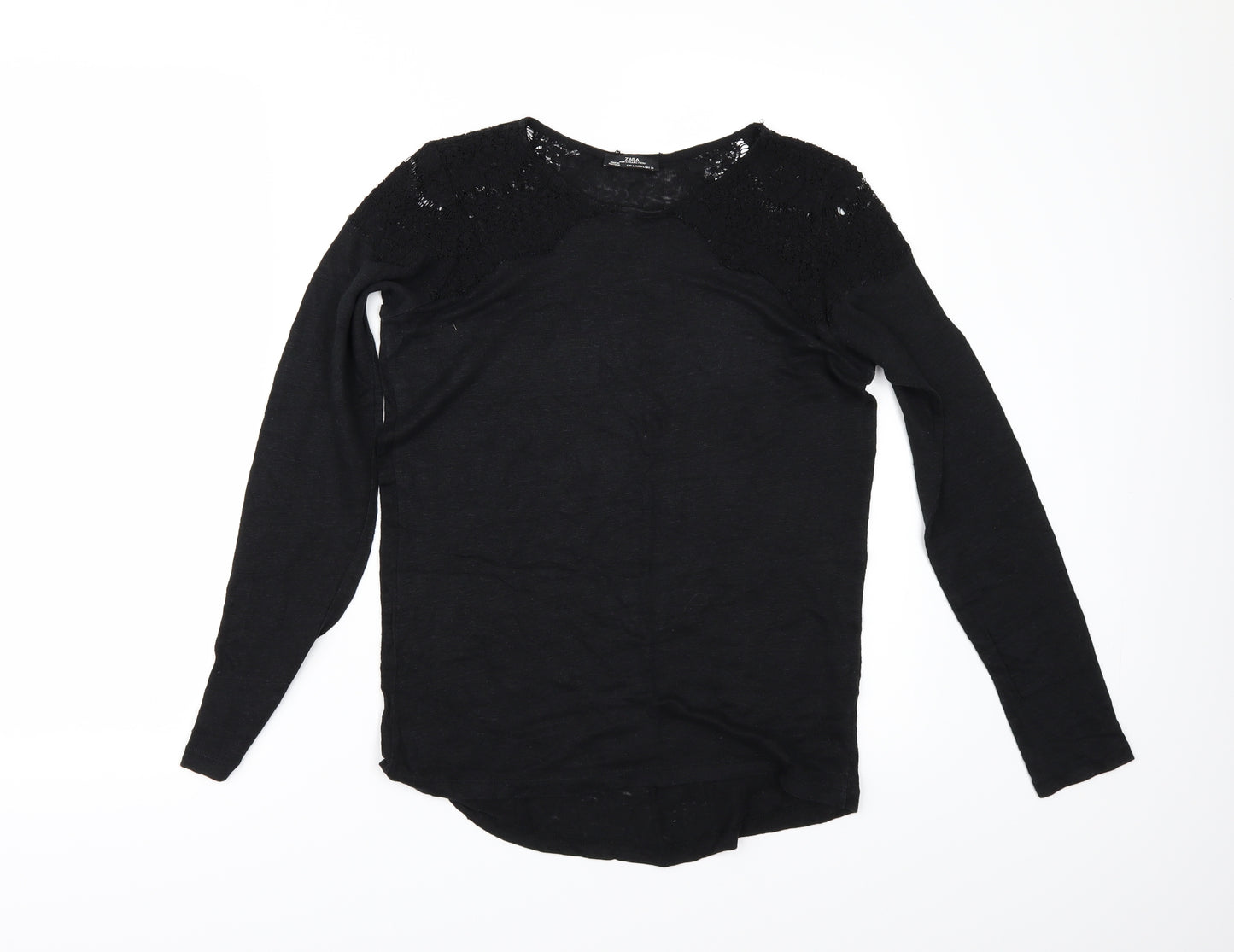 Zara Womens Black   Tunic T-Shirt Size L