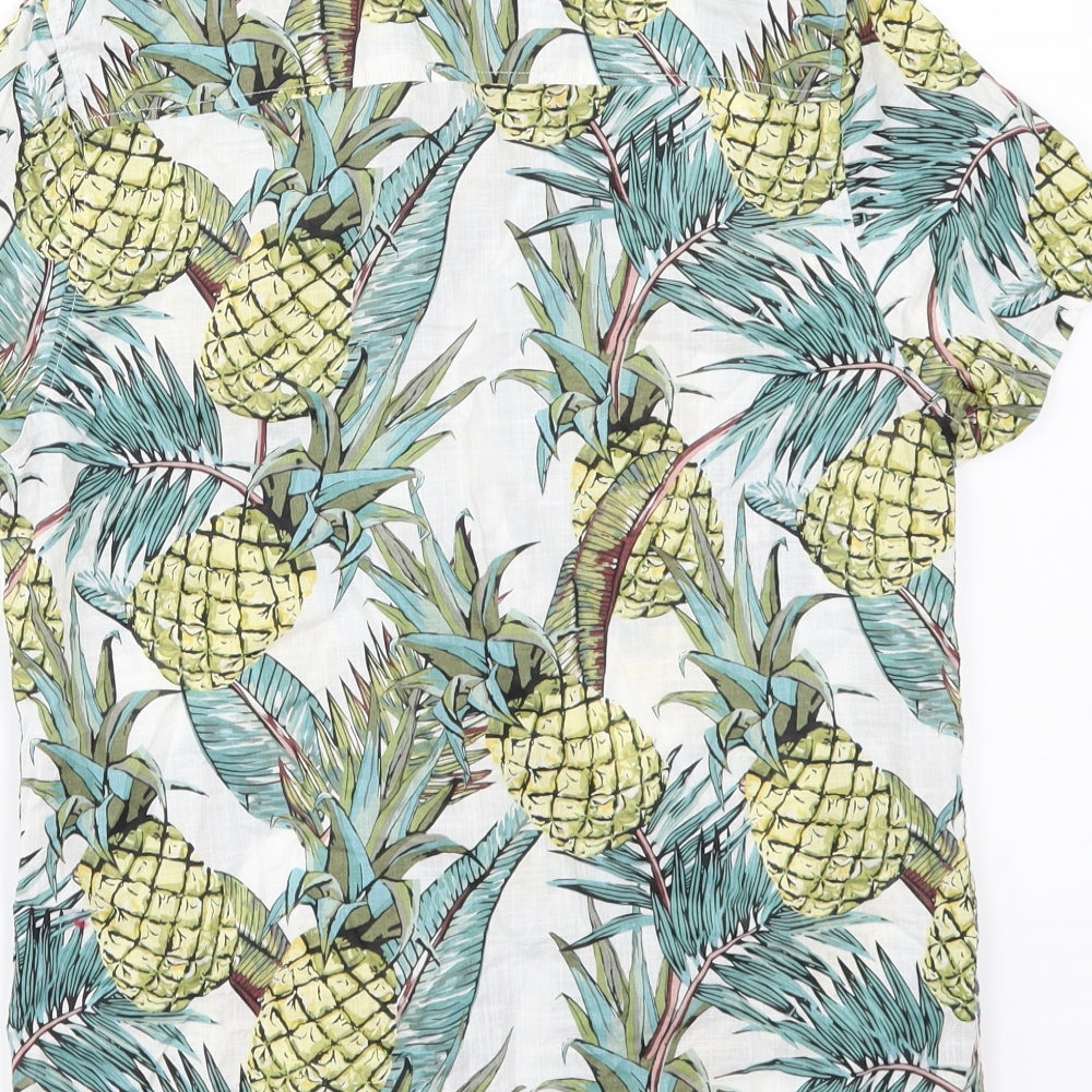 NEXT Boys White Geometric  Basic Button-Up Size 12 Years