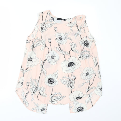 Primark Womens Pink Floral  Tunic Blouse Size 8