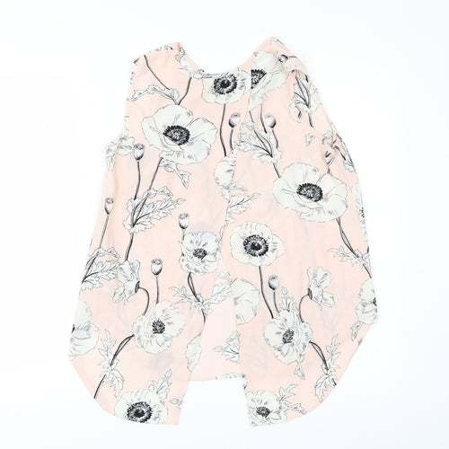 Primark Womens Pink Floral  Tunic Blouse Size 8