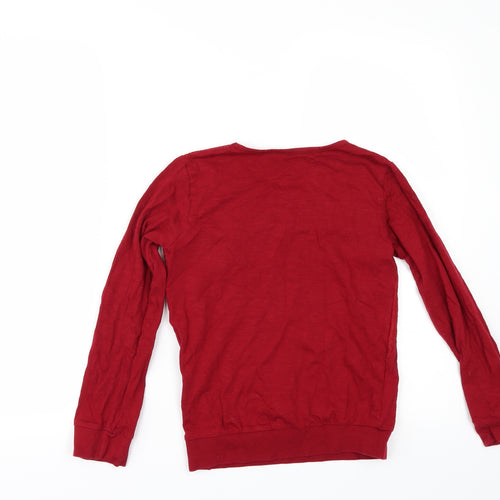 Ellie Girls Red   Basic T-Shirt Size 10-11 Years