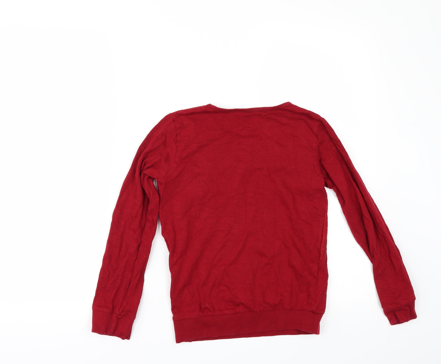 Ellie Girls Red   Basic T-Shirt Size 10-11 Years