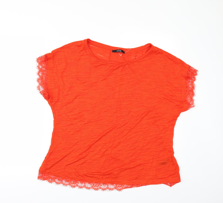 George Womens Orange   Basic Polo Size 16  - LACE
