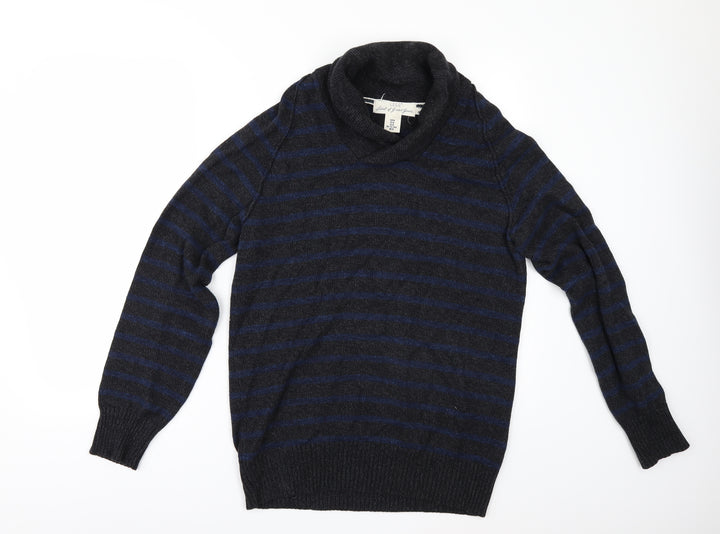 H&M Mens Grey Striped  Pullover Jumper Size M