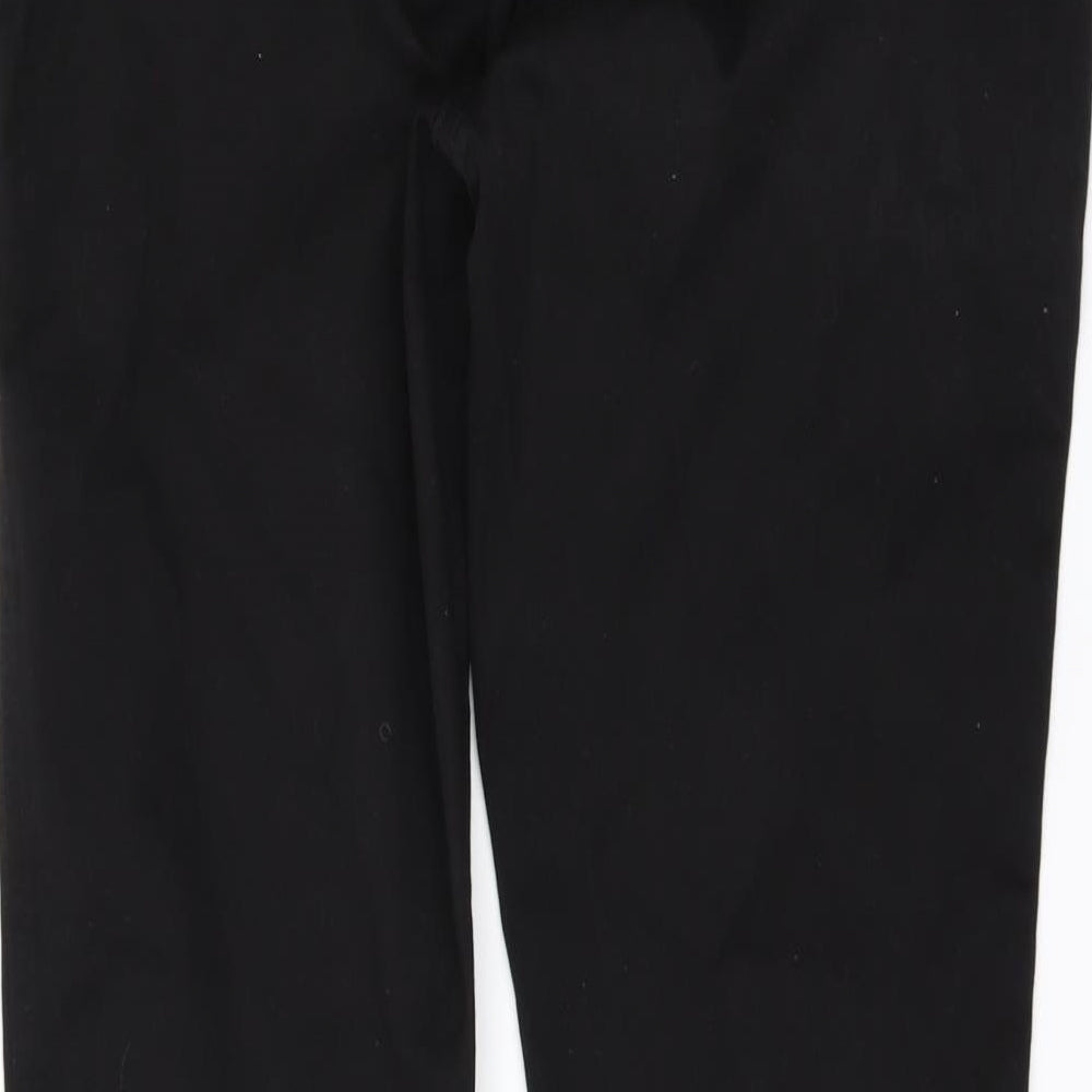 M&Co Womens Black  Denim Straight Jeans Size 14 L30 in