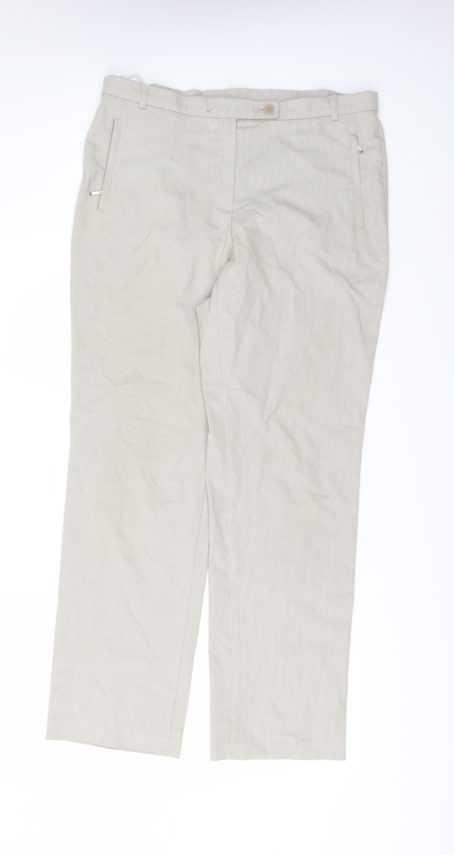 Marks and Spencer Womens Beige   Trousers  Size 14 L29 in