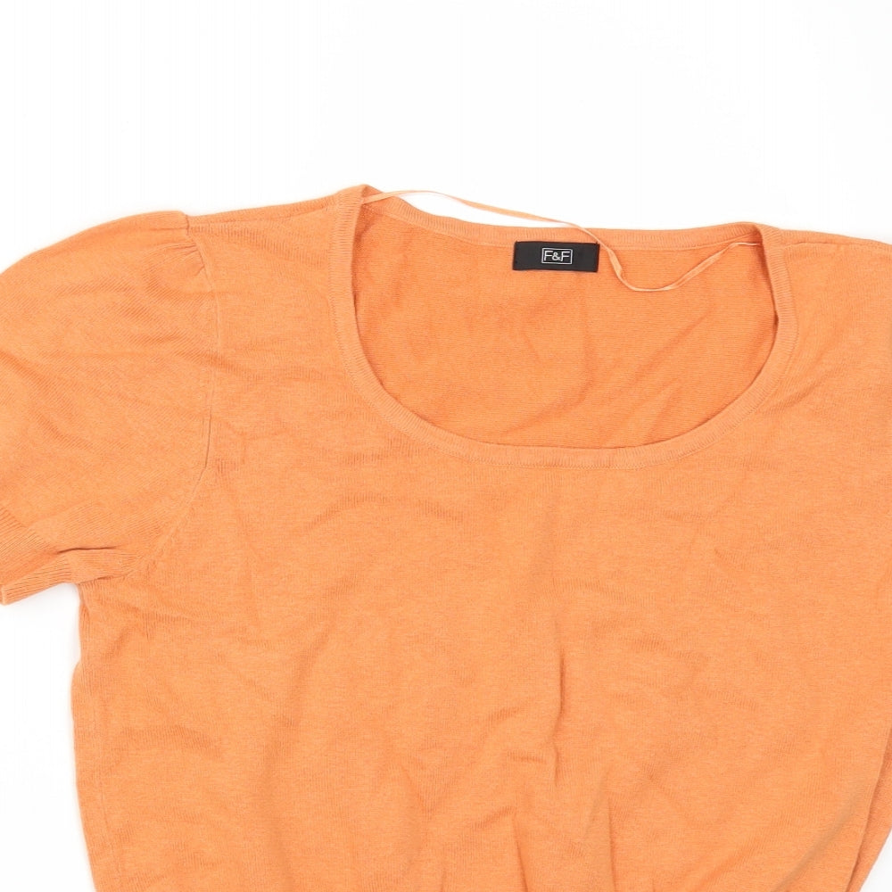 F&F Womens Orange   Pullover Jumper Size 14