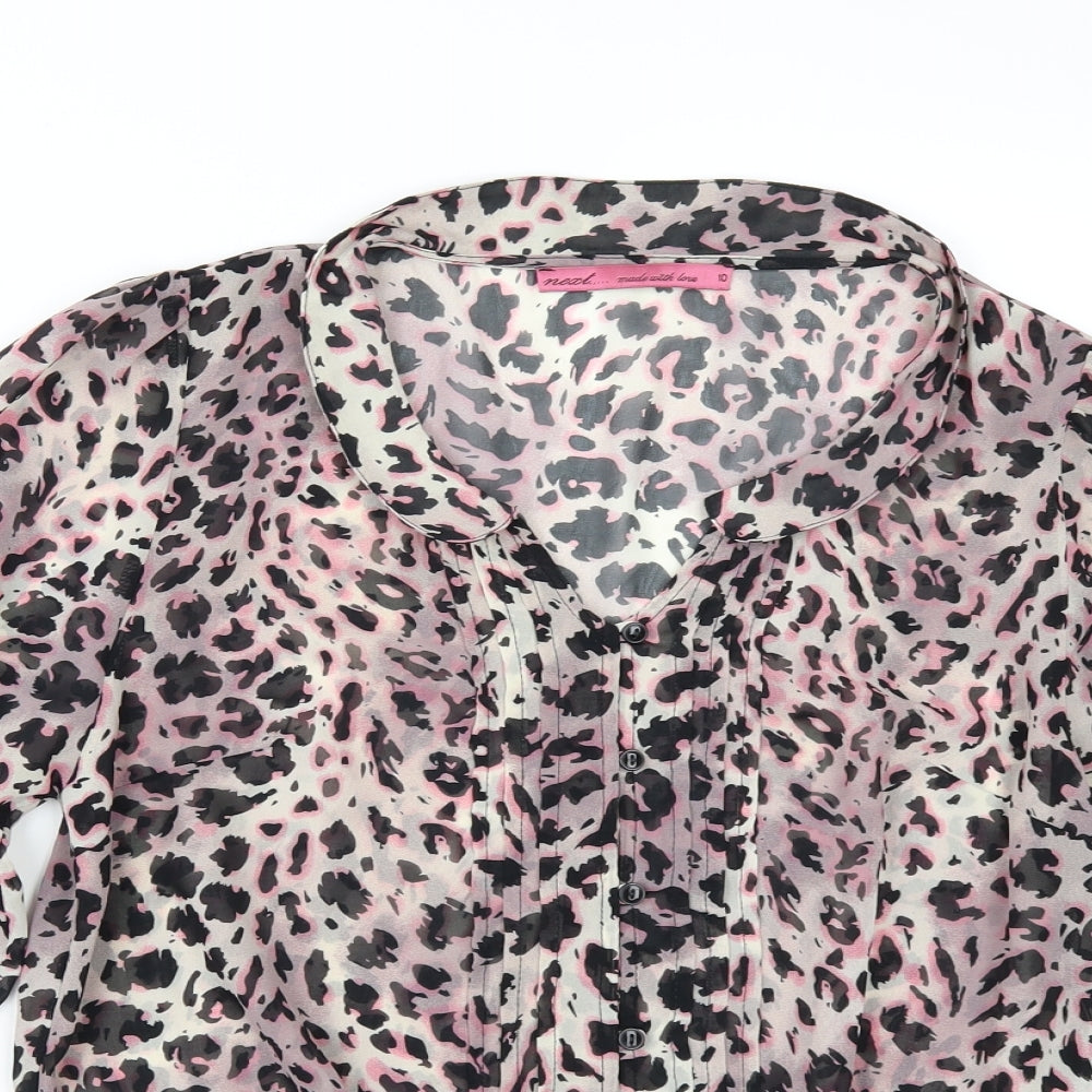 NEXT Womens Multicoloured Animal Print  Tunic Blouse Size 10