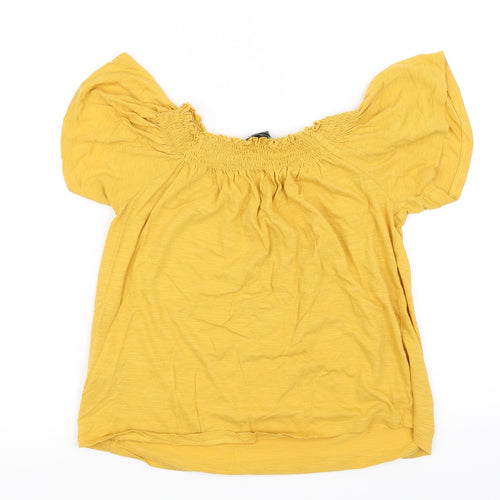 New Look Womens Yellow   Basic T-Shirt Size 6