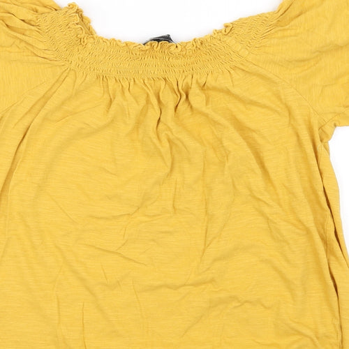 New Look Womens Yellow   Basic T-Shirt Size 6