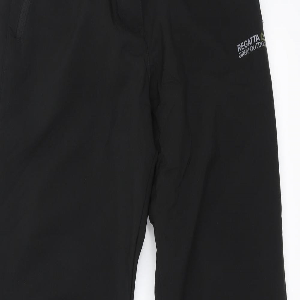 Regatta Womens Black   Rain Trousers Trousers Size 10 L31 in