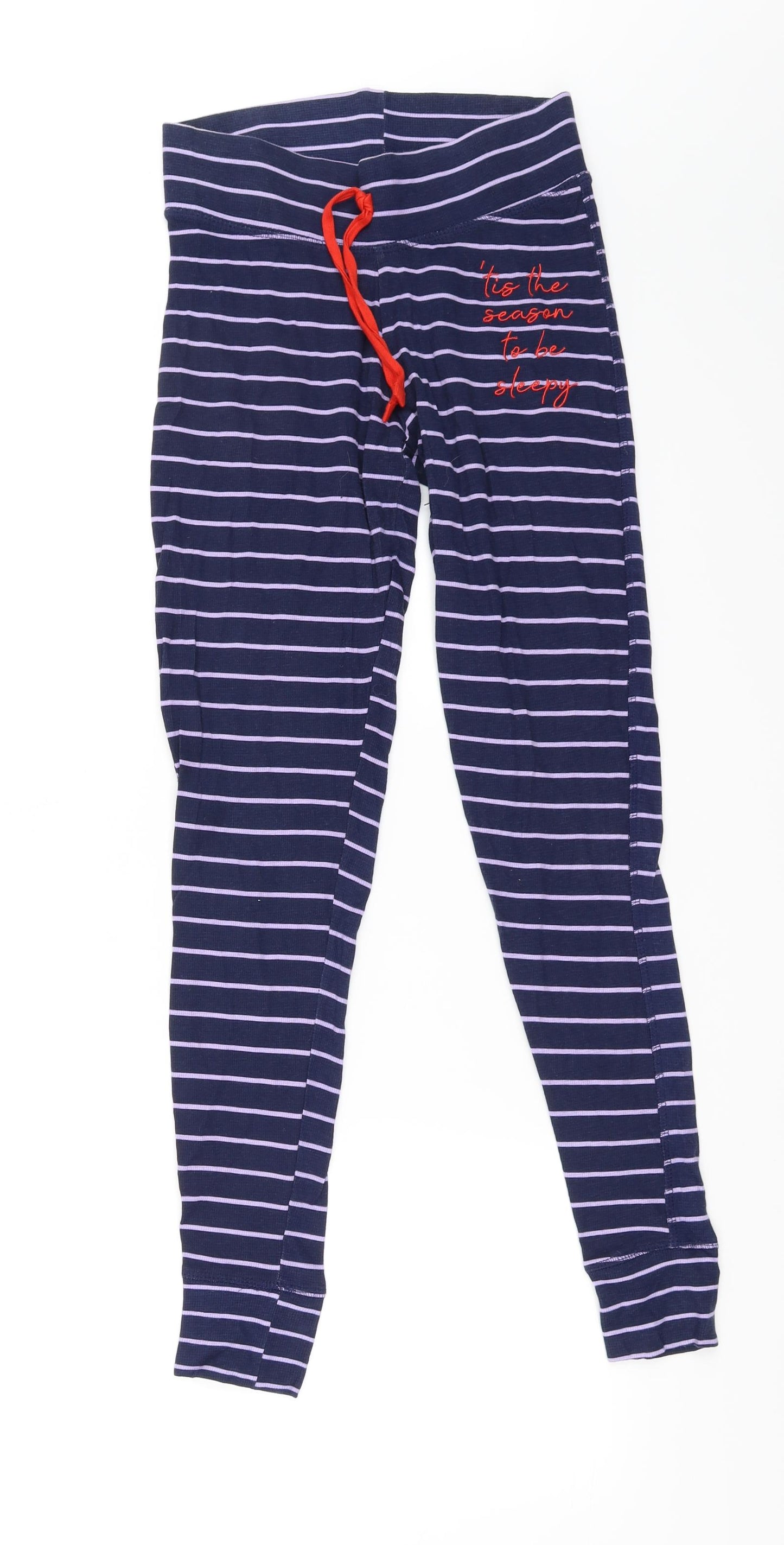 George Womens Blue Striped  Jegging Leggings  L27 in