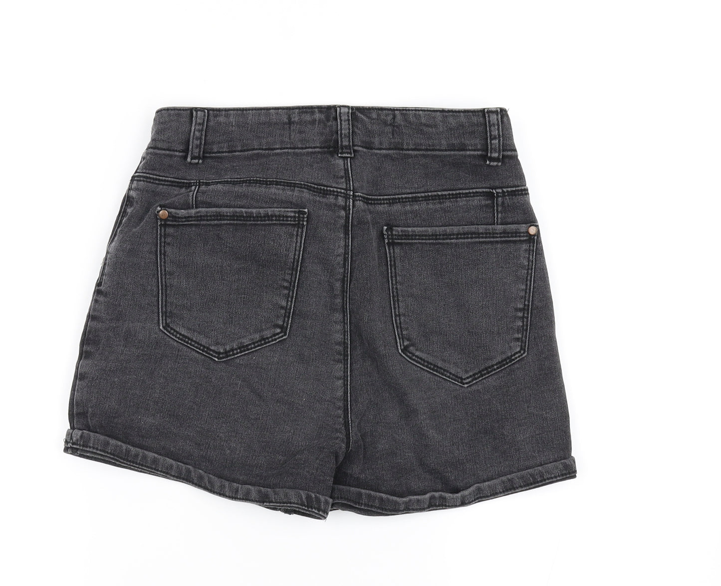 Denim & Co. Womens Grey   Hot Pants Shorts Size 10