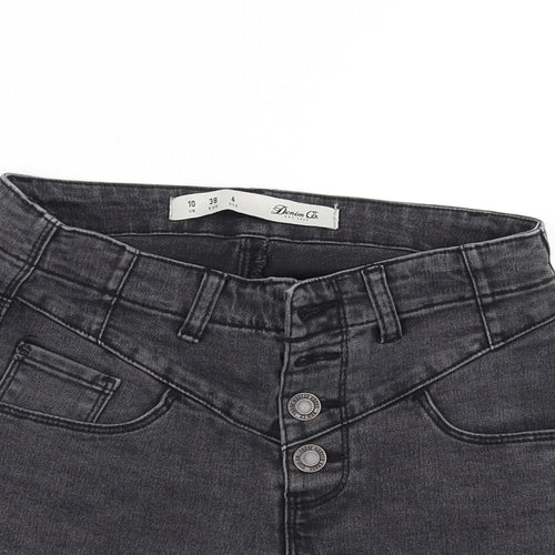 Denim & Co. Womens Grey   Hot Pants Shorts Size 10