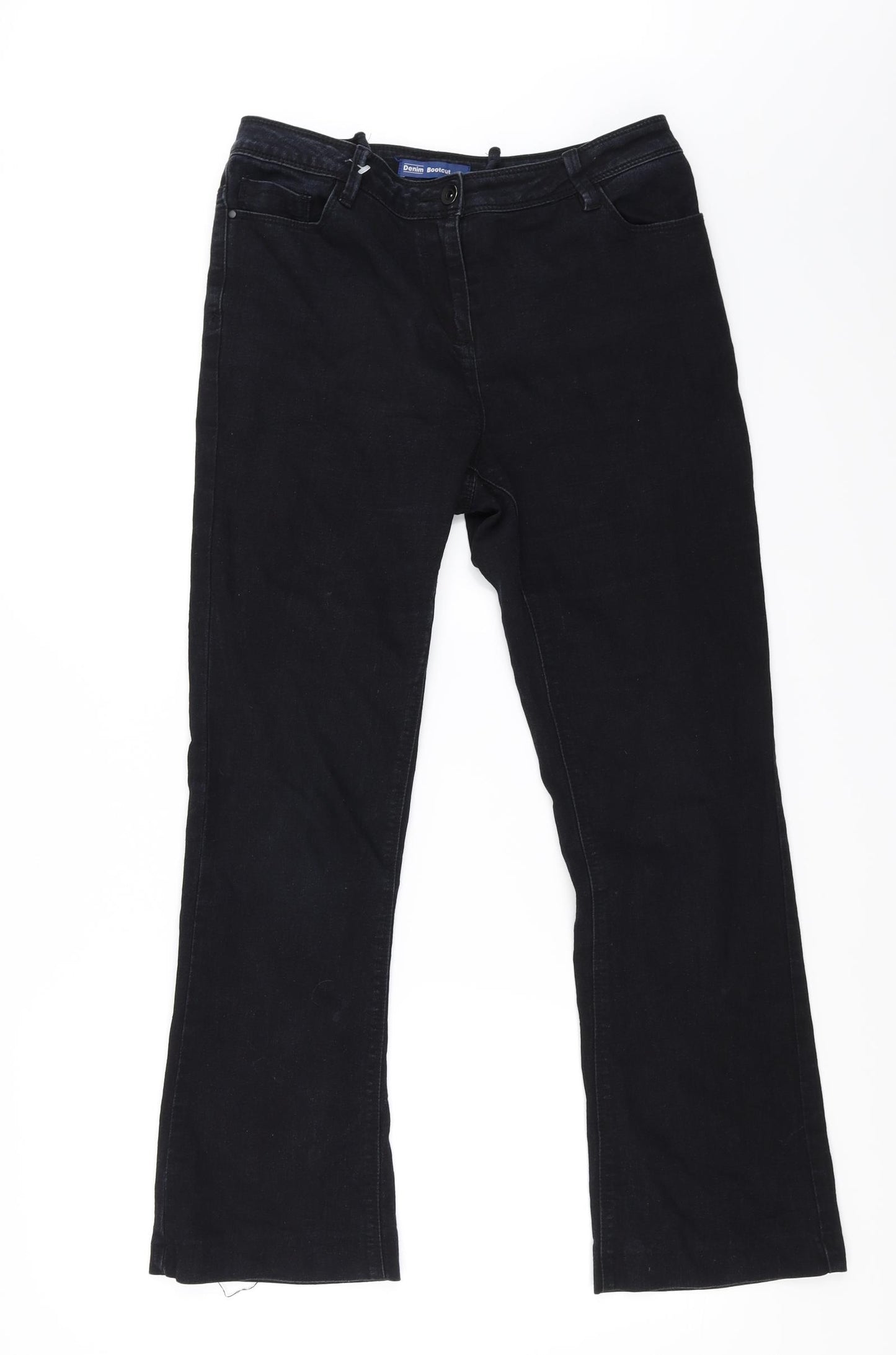 Preworn Womens Black   Bootcut Jeans Size 14 L28 in
