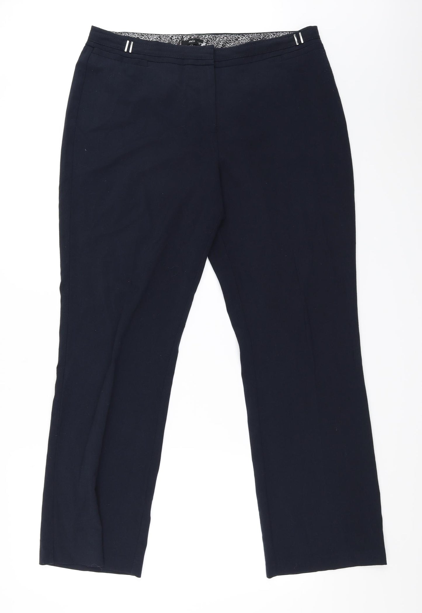 M&Co Womens Black   Trousers  Size 16 L27 in