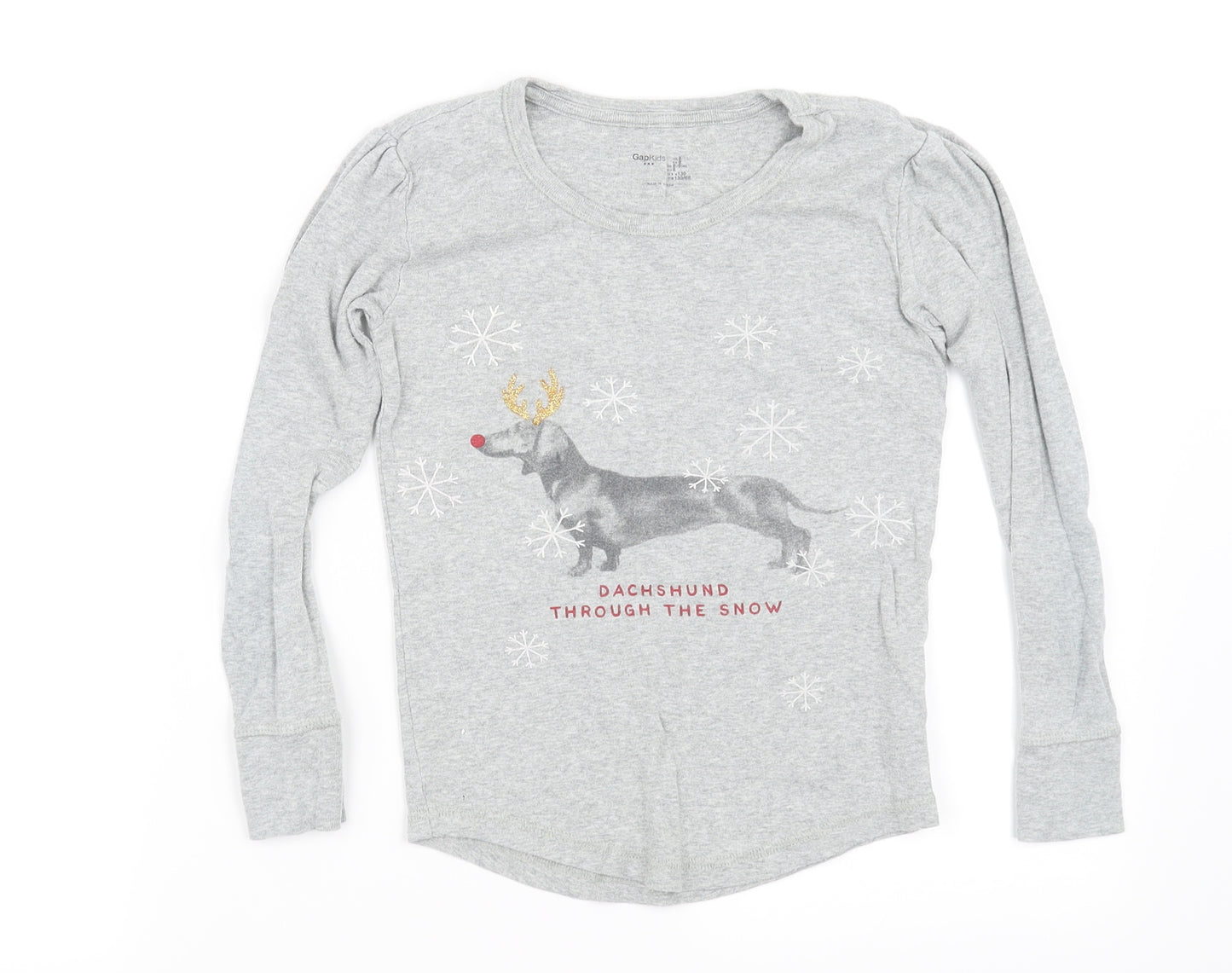 Gap Girls Grey   Basic T-Shirt Size 8 Years
