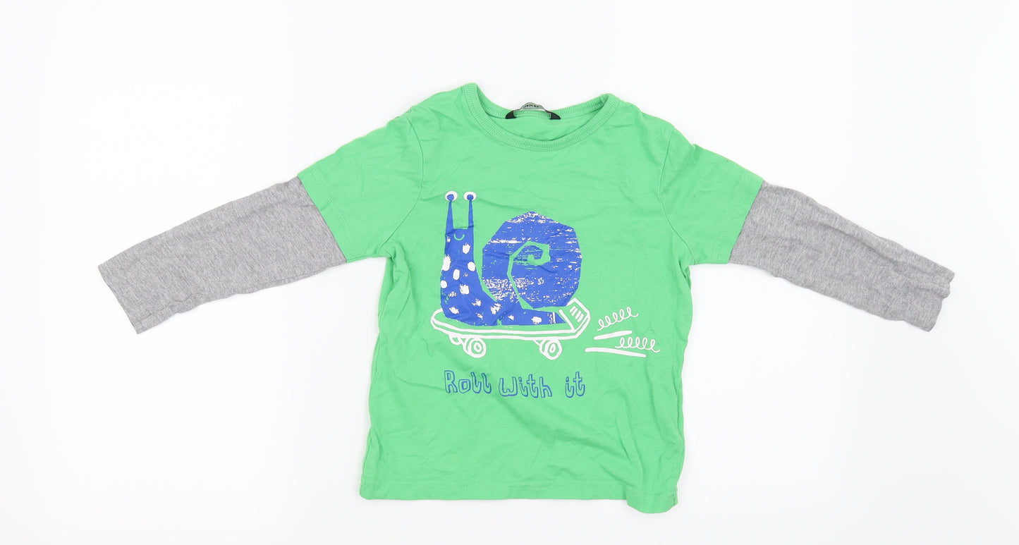 George Boys Green   Basic T-Shirt Size 4-5 Years