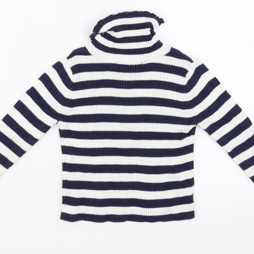 George Girls White Striped  Pullover Jumper Size 2 Years