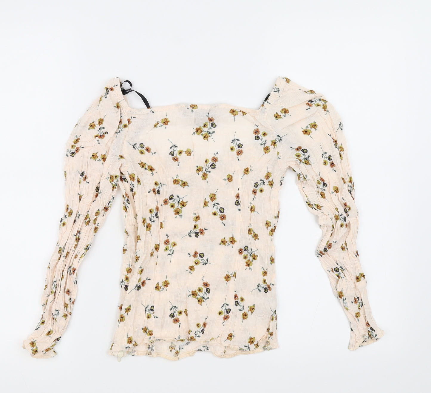 Primark Womens Ivory Floral  Basic Blouse Size 6