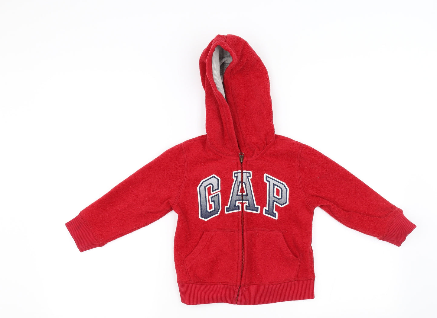 Gap Boys Red   Full Zip Jumper Size 3 Years