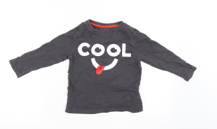 F&F Boys Grey Basic T-Shirt Size 3-4 Years