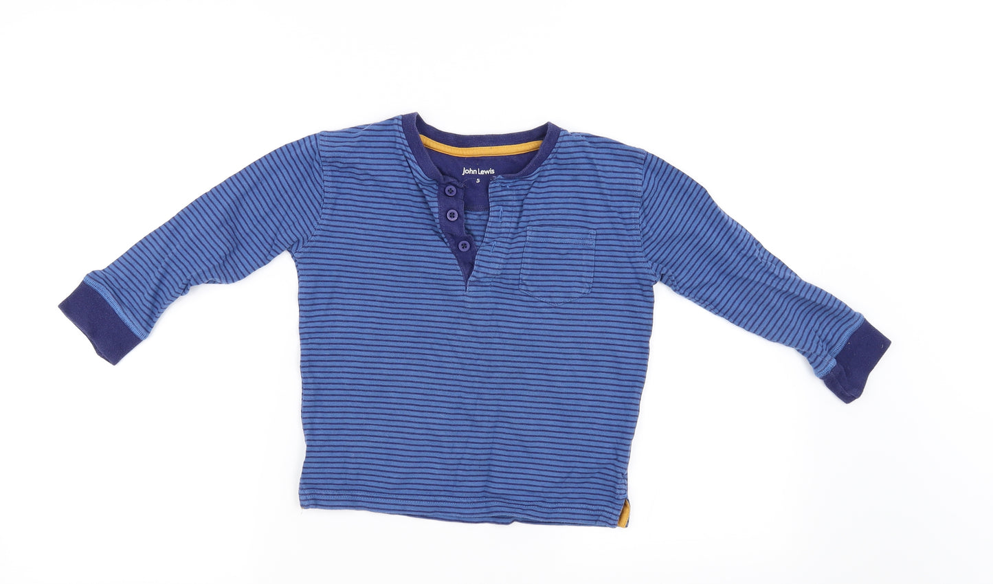 John Lewis Boys Blue   Basic Polo Size 5 Years