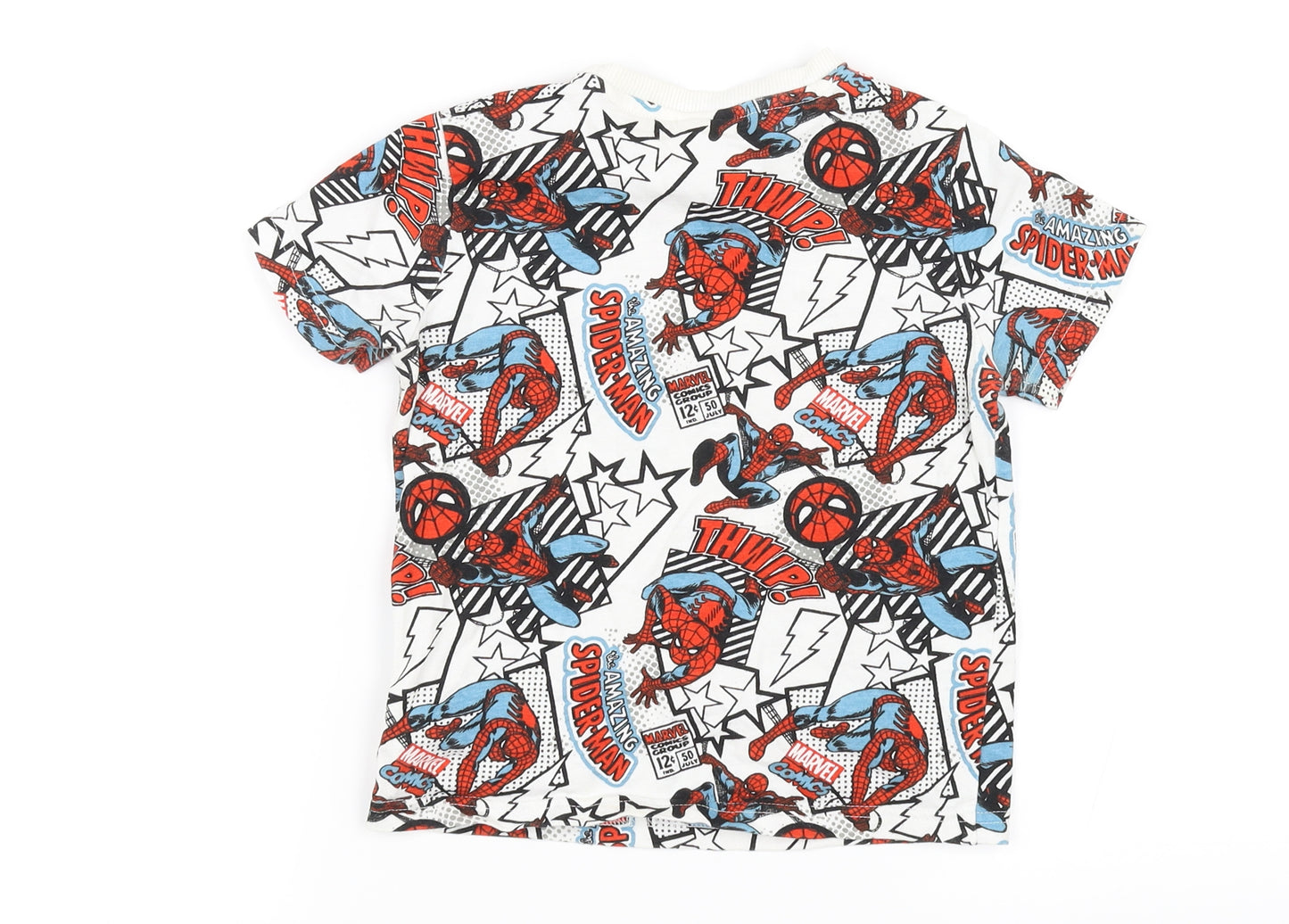Marvel Comics Boys White   Basic T-Shirt Size 3-4 Years