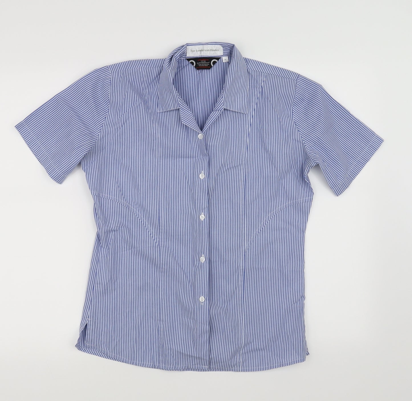 school shirt Girls Blue Striped  Basic Button-Up Size 15-16 Years