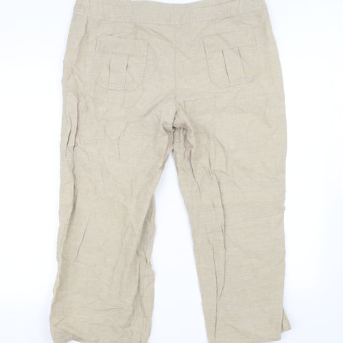 Monsoon Womens Beige   Trousers  Size 16 L24 in